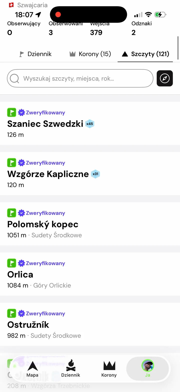 Prezentacja aplikacji Peakme