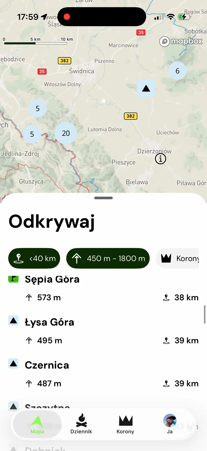 Prezentacja aplikacji Peakme